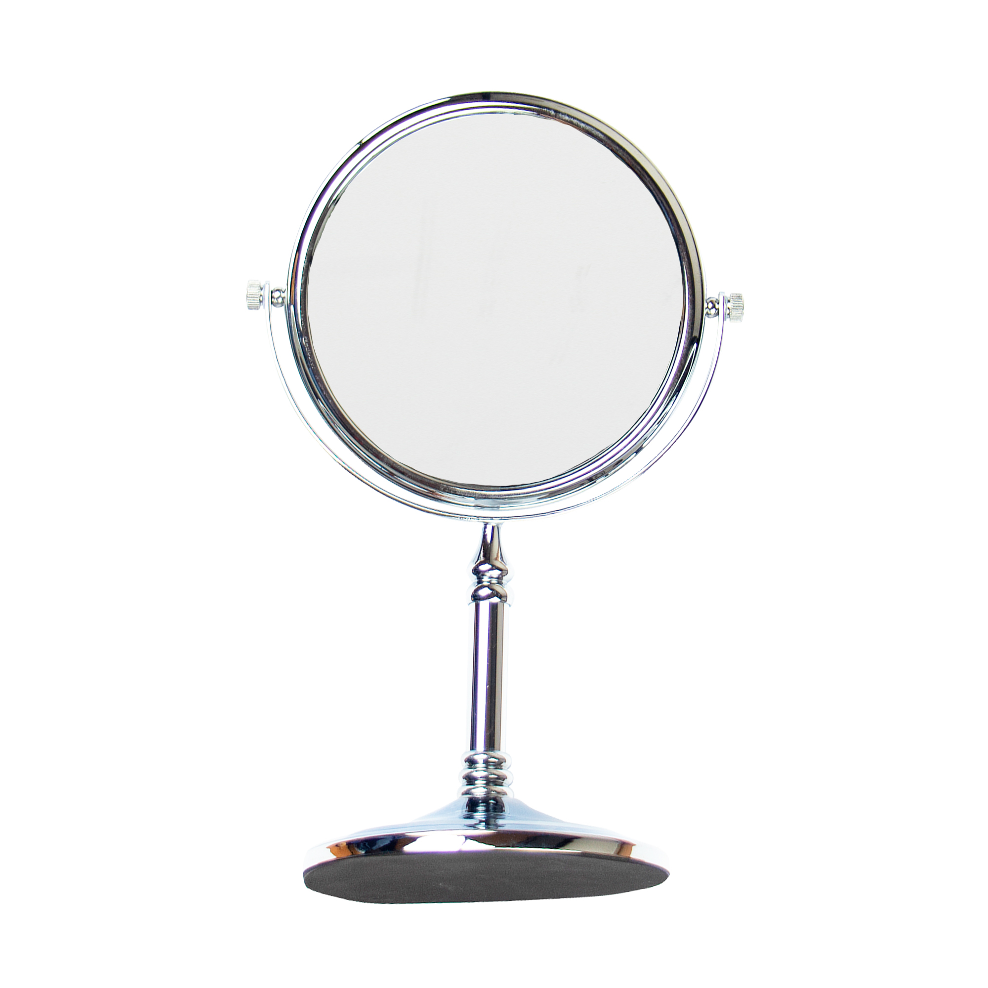 CNX Espejo de Acero Inoxidable de 6 Pulgadas Con Base (Espejo para maquillaje y de baño)