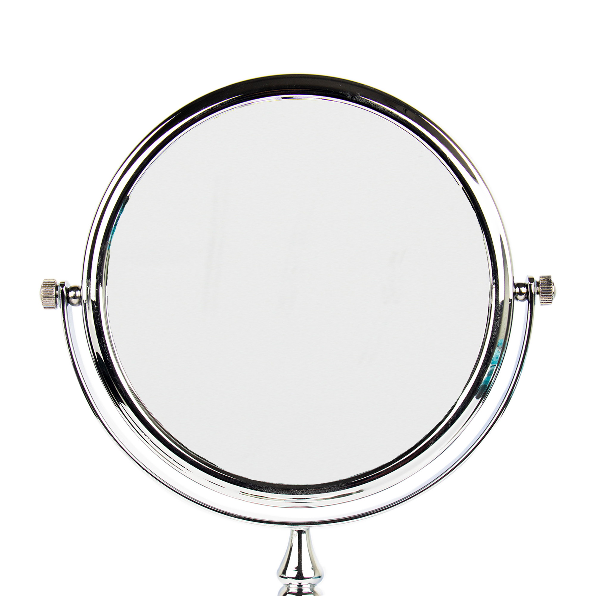 CNX Espejo de Acero Inoxidable de 6 Pulgadas Con Base (Espejo para maquillaje y de baño)