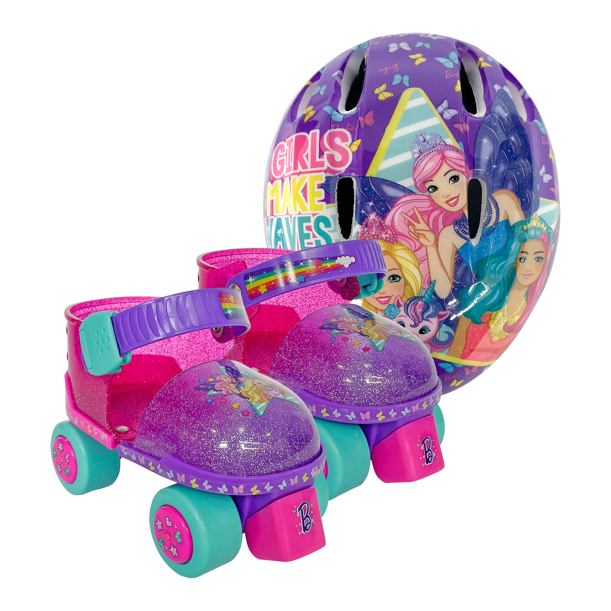 Patines Entrenadores con casco Barbie