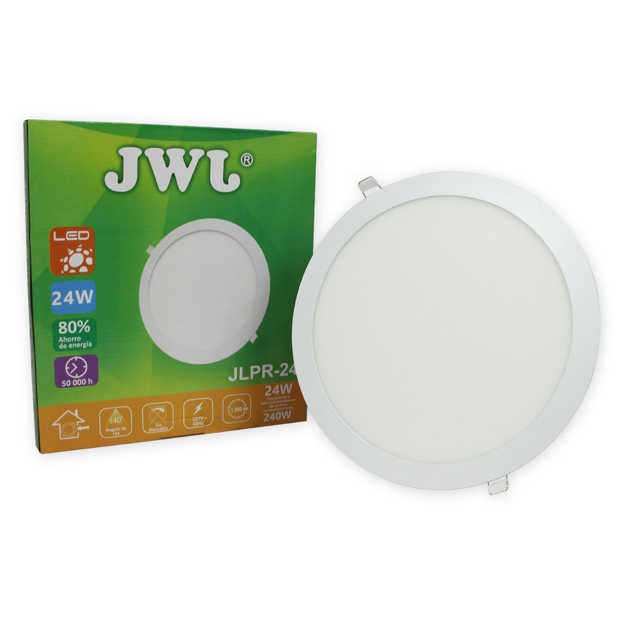 Lampara led de empotrar redonda luz cálida 24w marca jwj