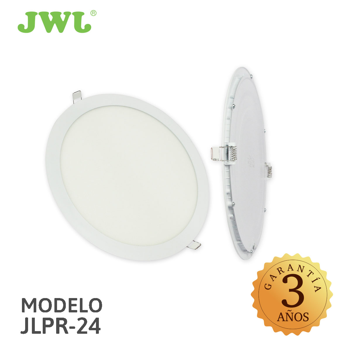 Lampara led de empotrar redonda luz cálida 24w marca jwj