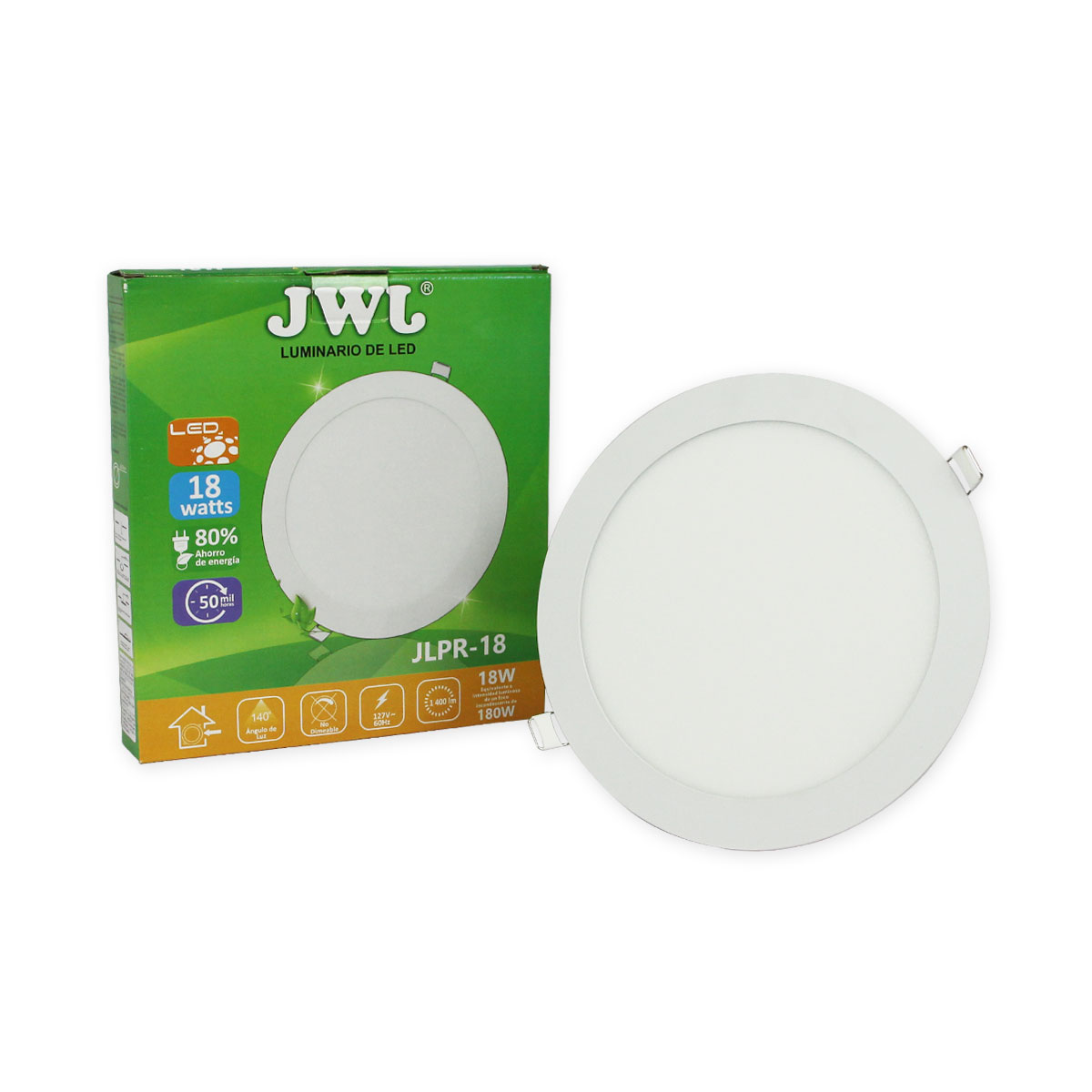 Lampara led de empotrar redonda luz cálida 18w marca jwj