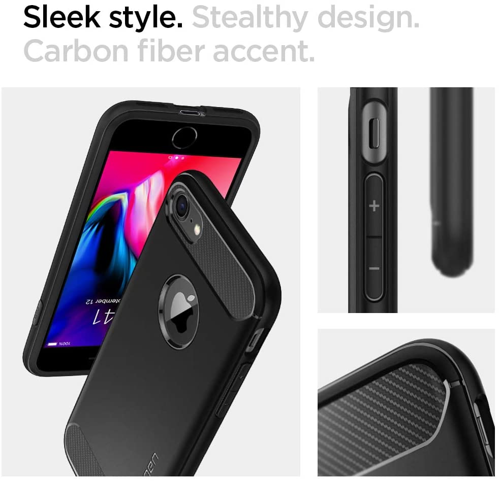 Funda iPhone 7 Funda / iPhone 7 Estuche, Spigen Rugged A medianoche