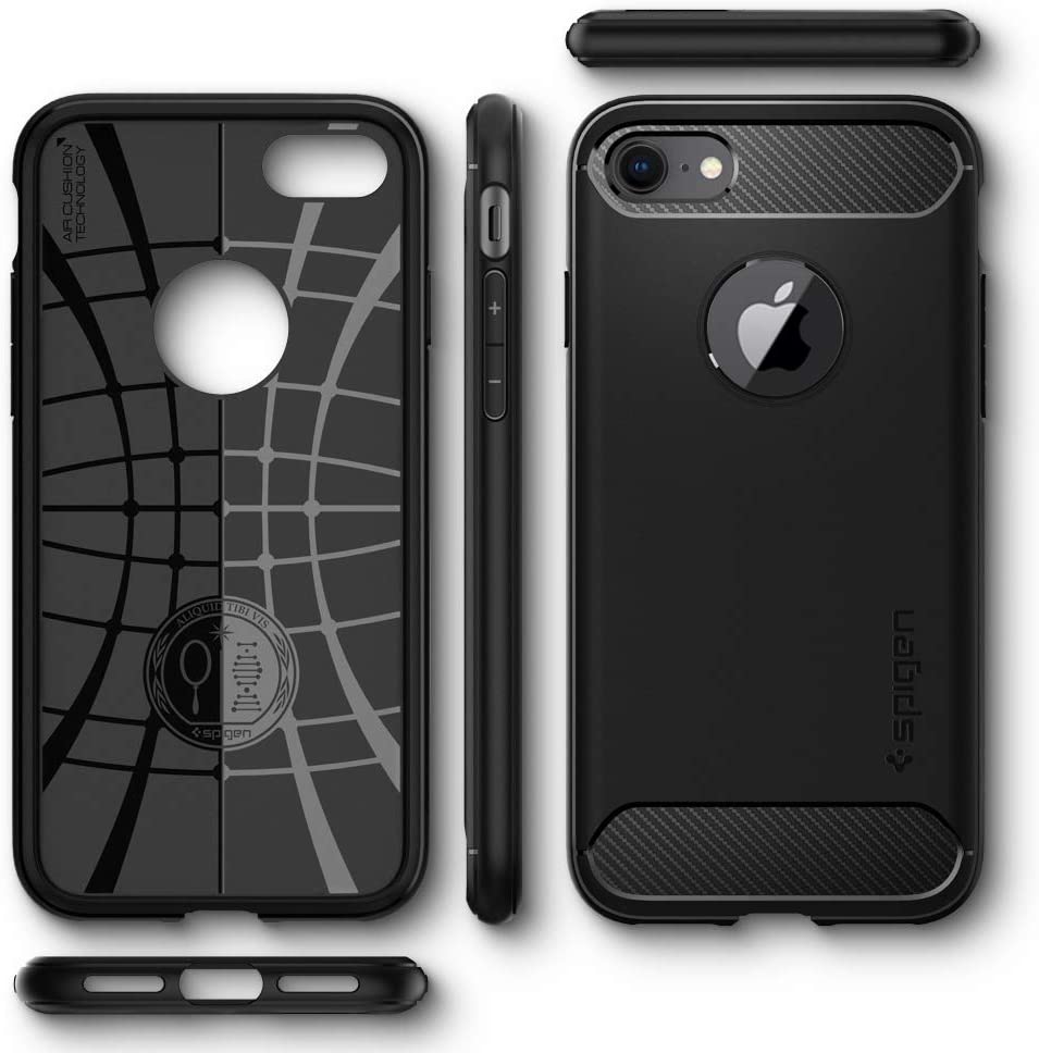 Funda iPhone 7 Funda / iPhone 7 Estuche, Spigen Rugged A medianoche