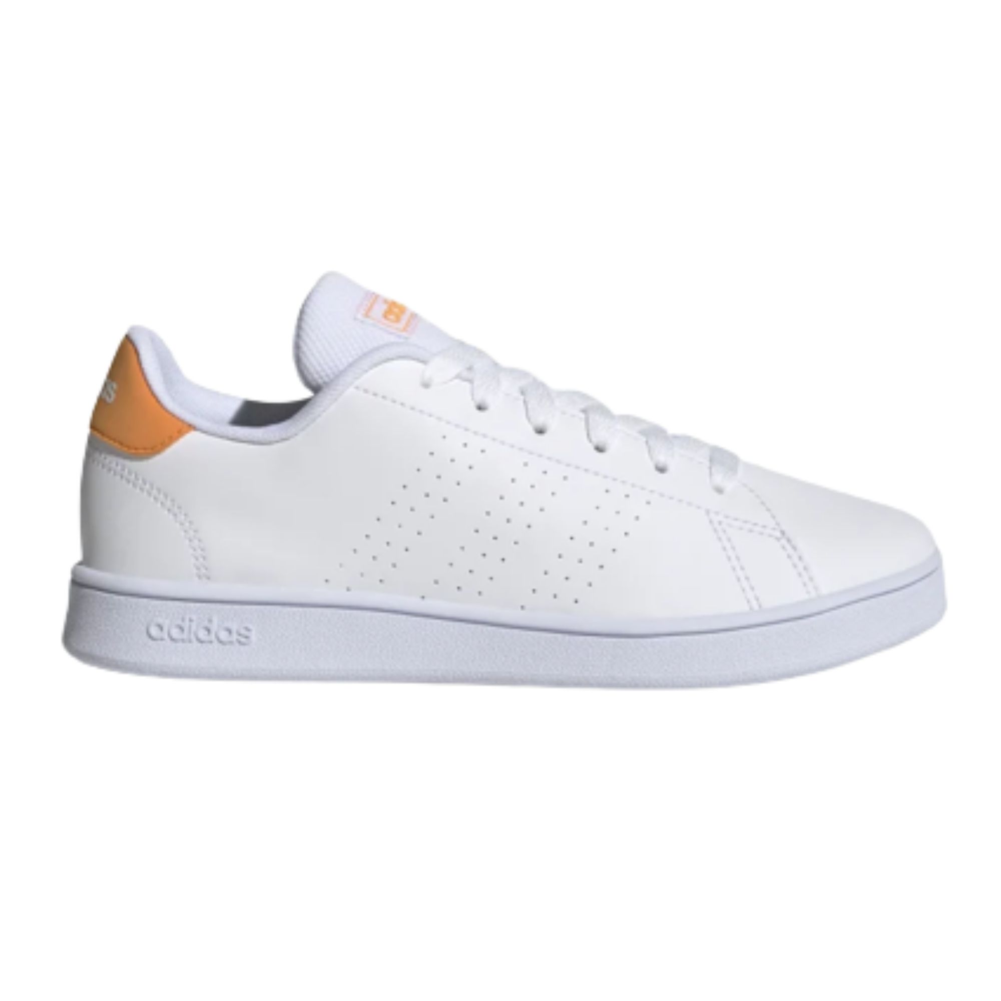 Tenis Adidas Advantage K Blanco Naranja Originales GW0450