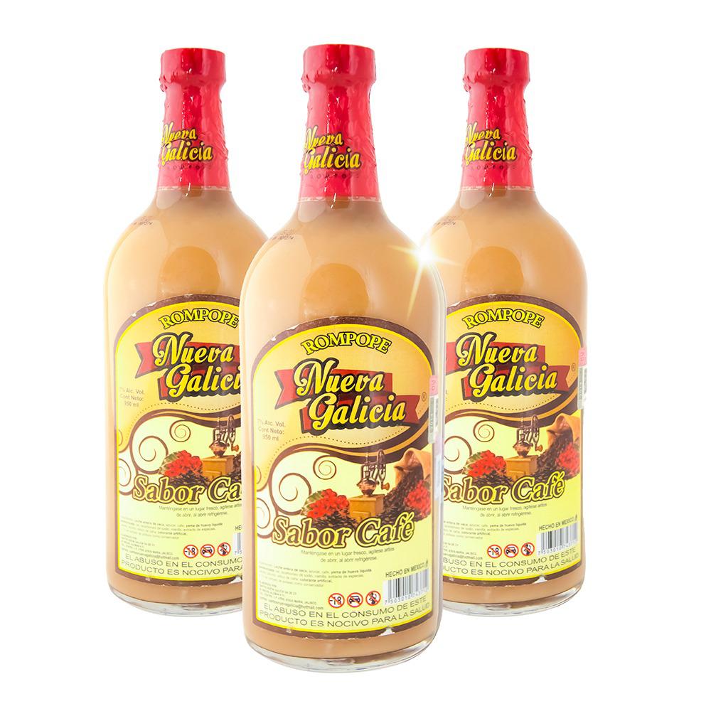Tripack Rompope Nueva Galicia Café 950ml C/u