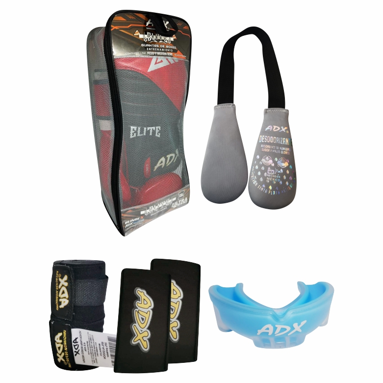 Kit de Guantes de Box Elite Piel Real Multicapas + Accesorios
