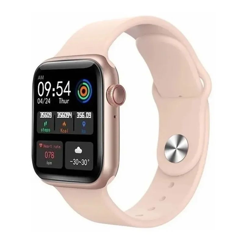 Smartwatch T500+ PRO, Pantalla Completa, APP Hiwatch, Serie 6, ROSA mejor que t500 normal y t500 plus 