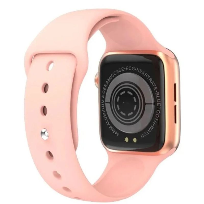 Smartwatch T500+ PRO, Pantalla Completa, APP Hiwatch, Serie 6, ROSA mejor que t500 normal y t500 plus 