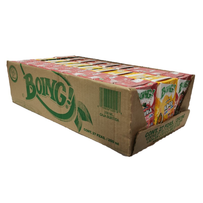 Jugo Boing 250 Ml Caja Con 27 Pzs Sabores Surtidos