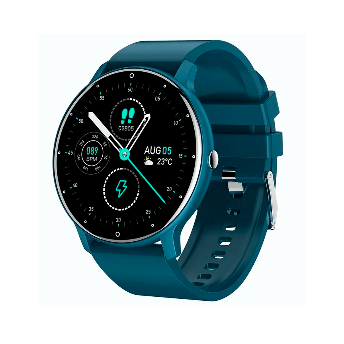 Reloj Inteligente Impermeable Bluetooth 1.28 Zl02 Color Azul SmartWatch 