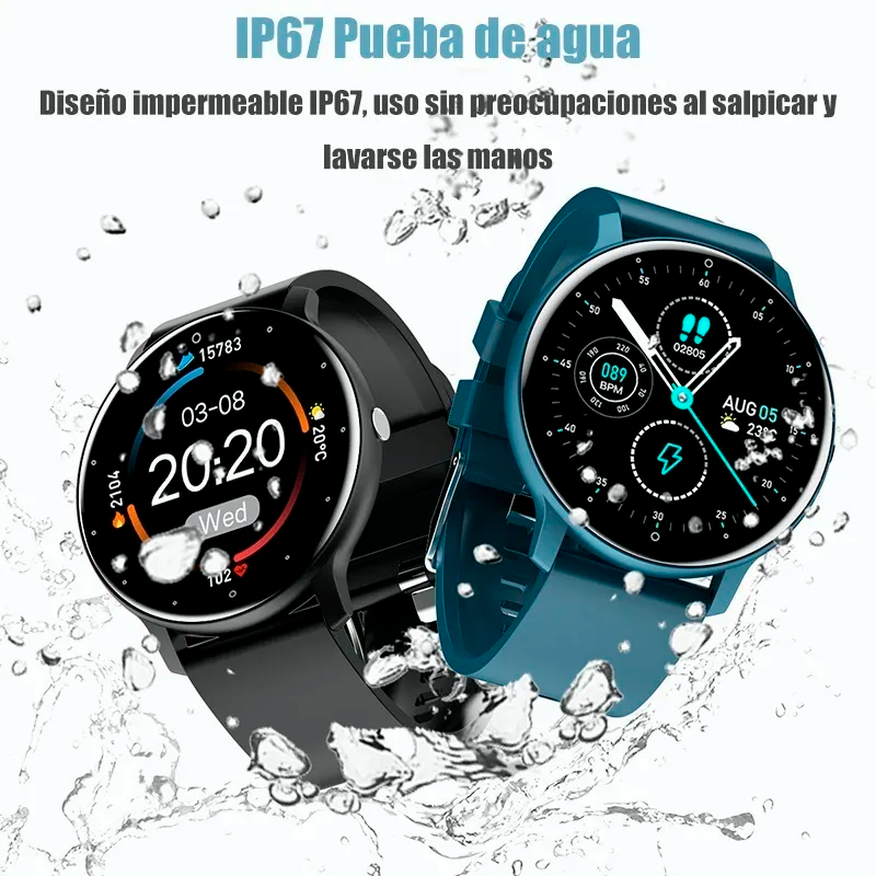 Reloj Inteligente Impermeable Bluetooth 1.28 Zl02 Color Azul SmartWatch 