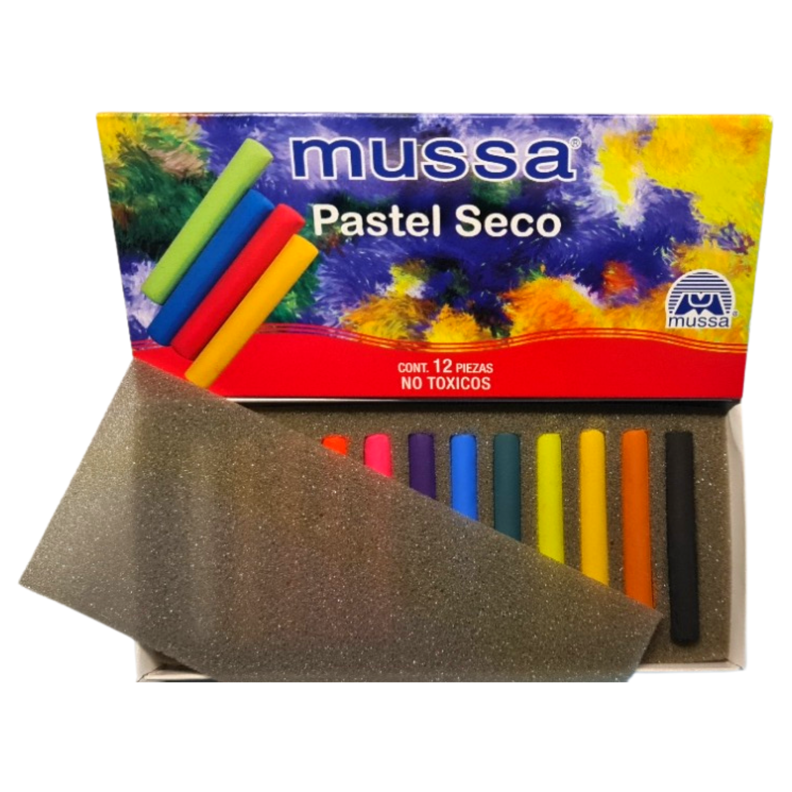 Gises Pastel c/12 colores. Estuche Especial Escolar Caja c/12 Colores