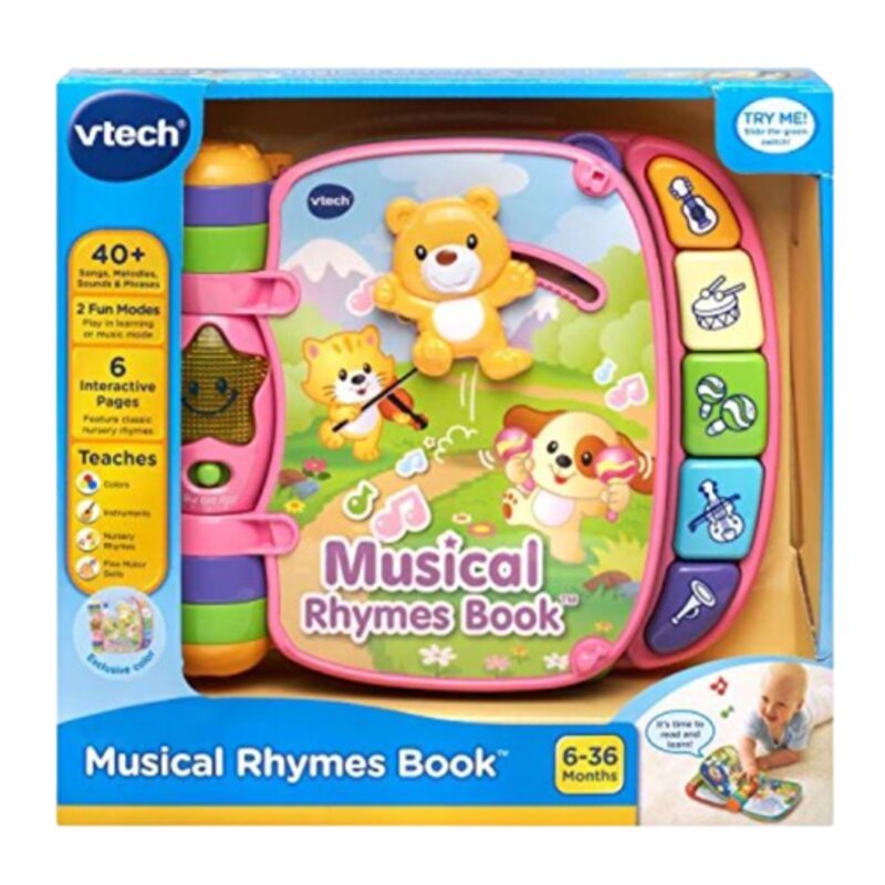 Juguete Interactivo Vtech Baby Musical Rhymes Book - Libro Interactivo  Musical para Bebe Rosa