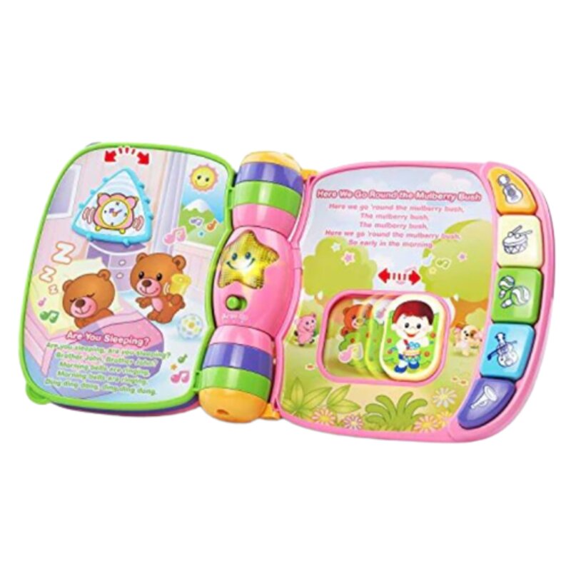 Juguete Interactivo Vtech Baby Musical Rhymes Book - Libro Interactivo Musical para Bebe Rosa