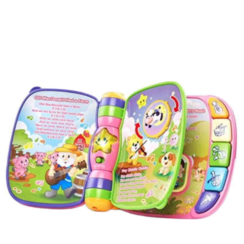 Juguete Interactivo Vtech Baby Musical Rhymes Book - Libro Interactivo Musical para Bebe Rosa