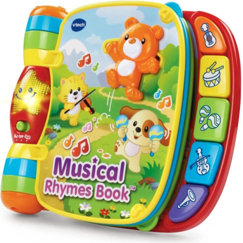 Juguete Interactivo Vtech Baby Musical Rhymes Book - Libro Interactivo Musical para Bebe Rojo