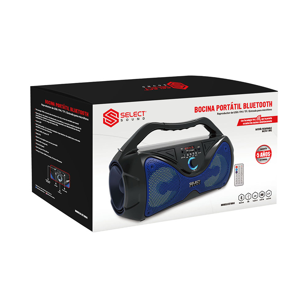 Bocina Bluetooth Portátil Select Sound Con Tws Bt1004