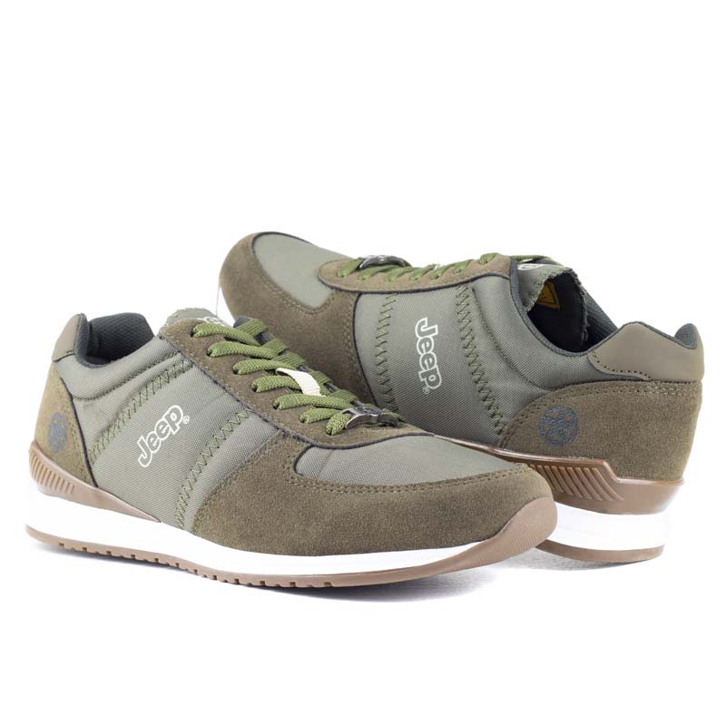 TENIS PARA HOMBRE VERDE MILITAR JEEP JS200 ORIGINALES