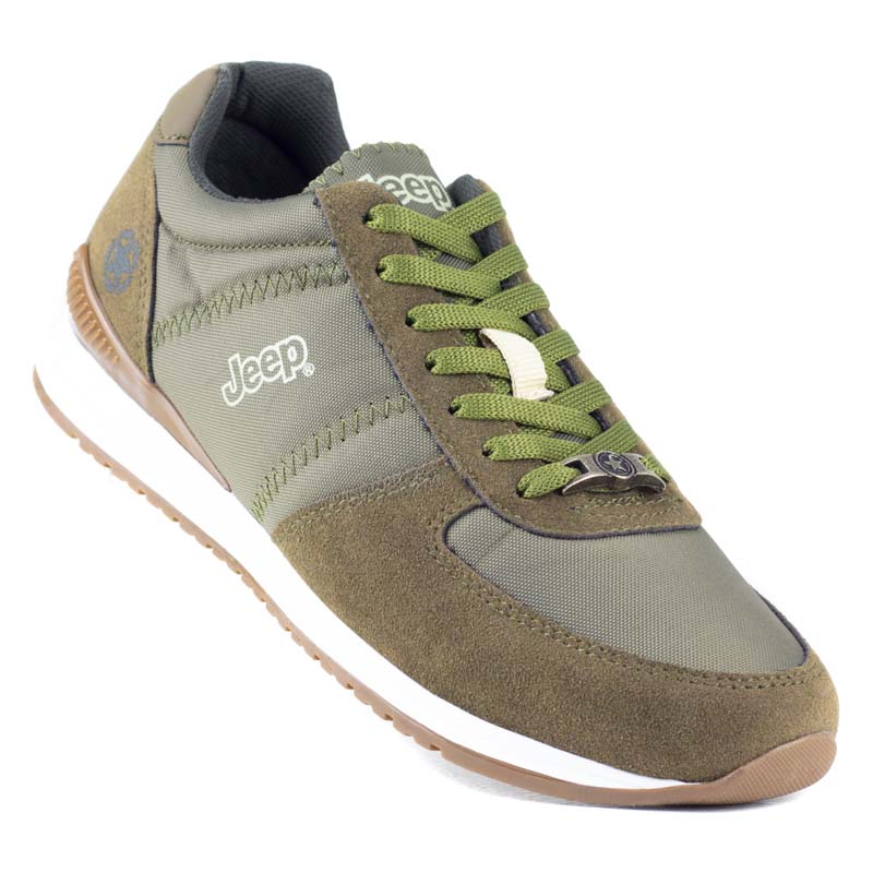 TENIS PARA HOMBRE VERDE MILITAR JEEP JS200 ORIGINALES