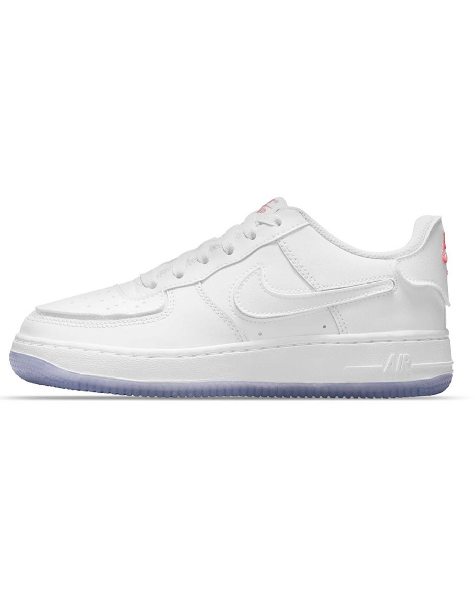 TENIS NIKE AIR FORCE 1/1 BLANCO CON MORADO PALOMAS INTERCAMBIABLES (DB1856-100)