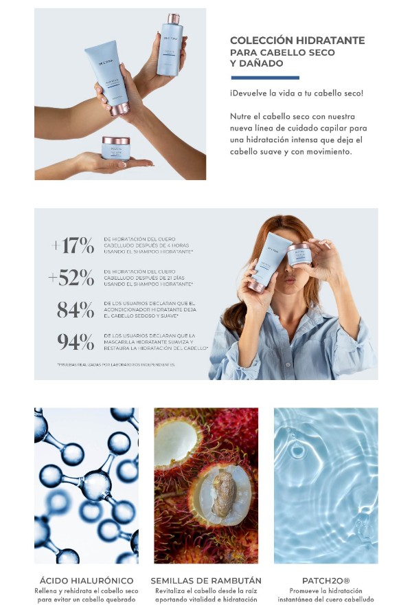 Colección Hidratante Cabello by Farmasi Ácido Hialurónico 