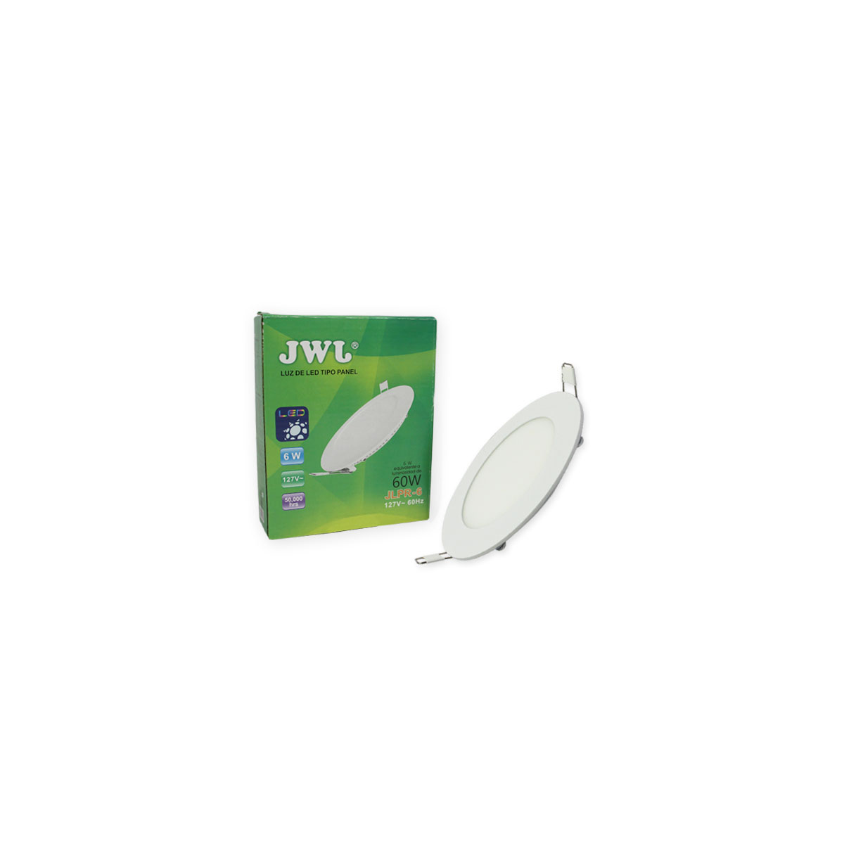 Lampara led de empotrar redonda luz blanca 6w marca jwj