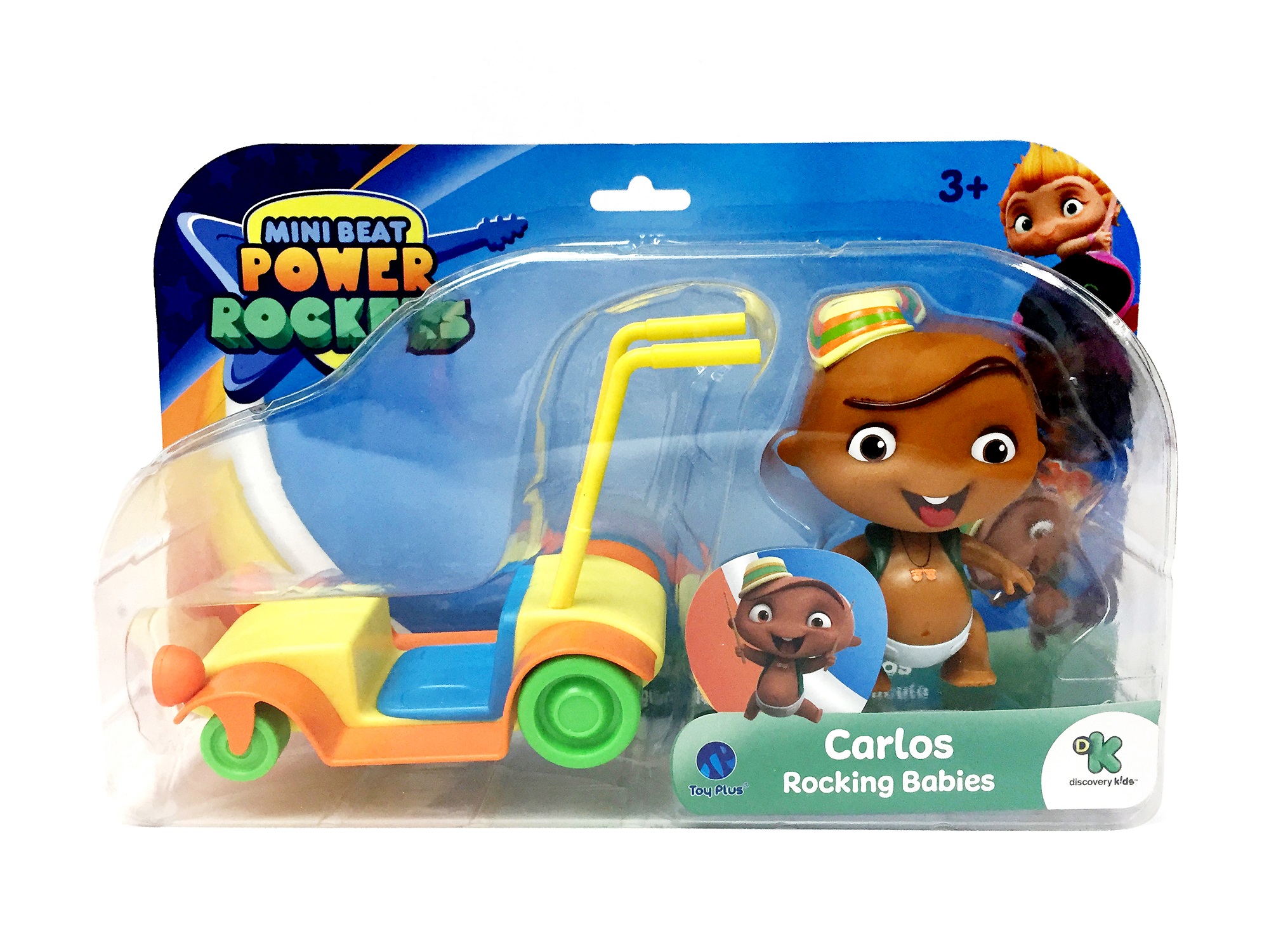 Mini Beat Power Rockers Rolling Rocker Carlos figura de coleccion y vehiculo