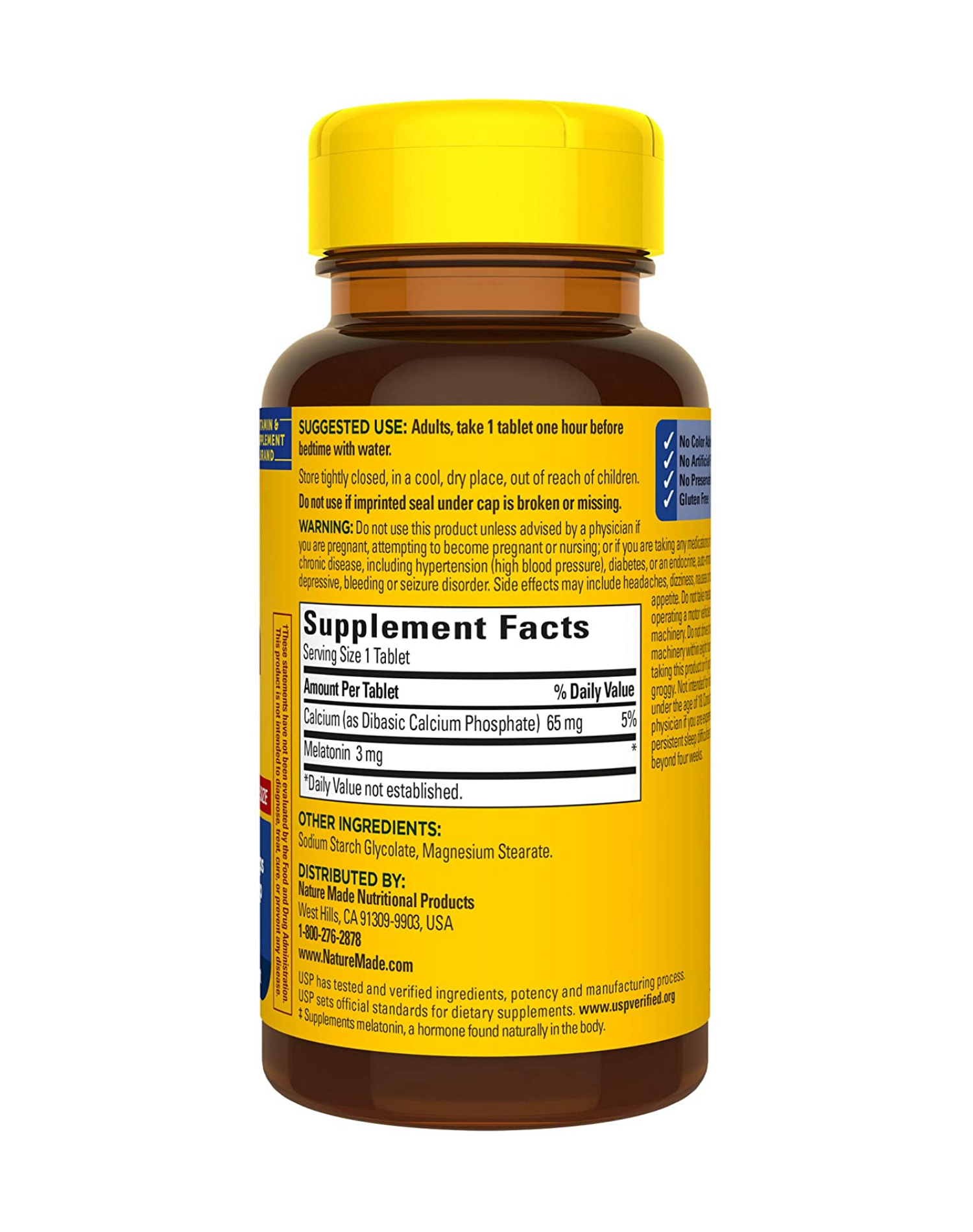 Nature Made Melatonin 3 mg 240 Tabletas Melatonina Sueño Relajante Descanso suplemento