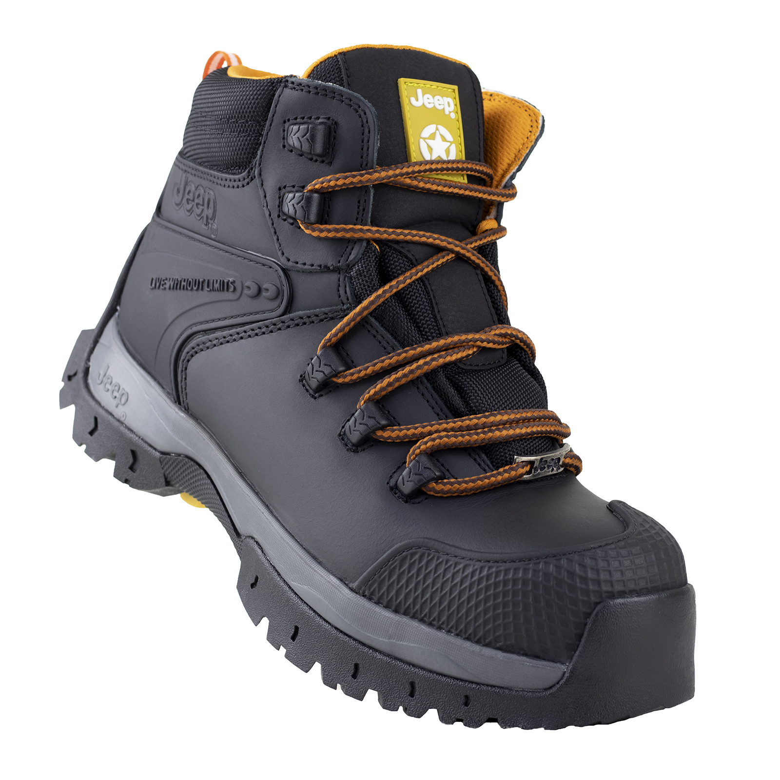 BOTA INDUSTRIAL CASQUILLO DE HOMBRE JEEP 3560 NEGRO NARANJA