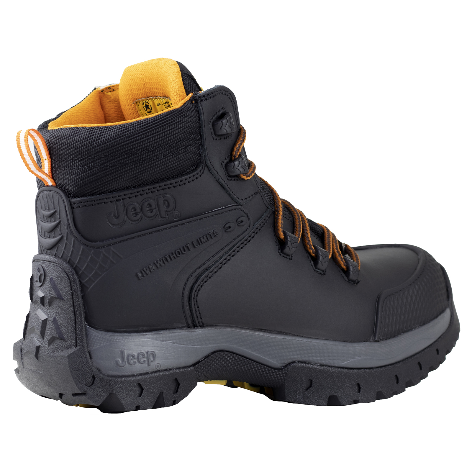 BOTA INDUSTRIAL CASQUILLO DE HOMBRE JEEP 3560 NEGRO NARANJA