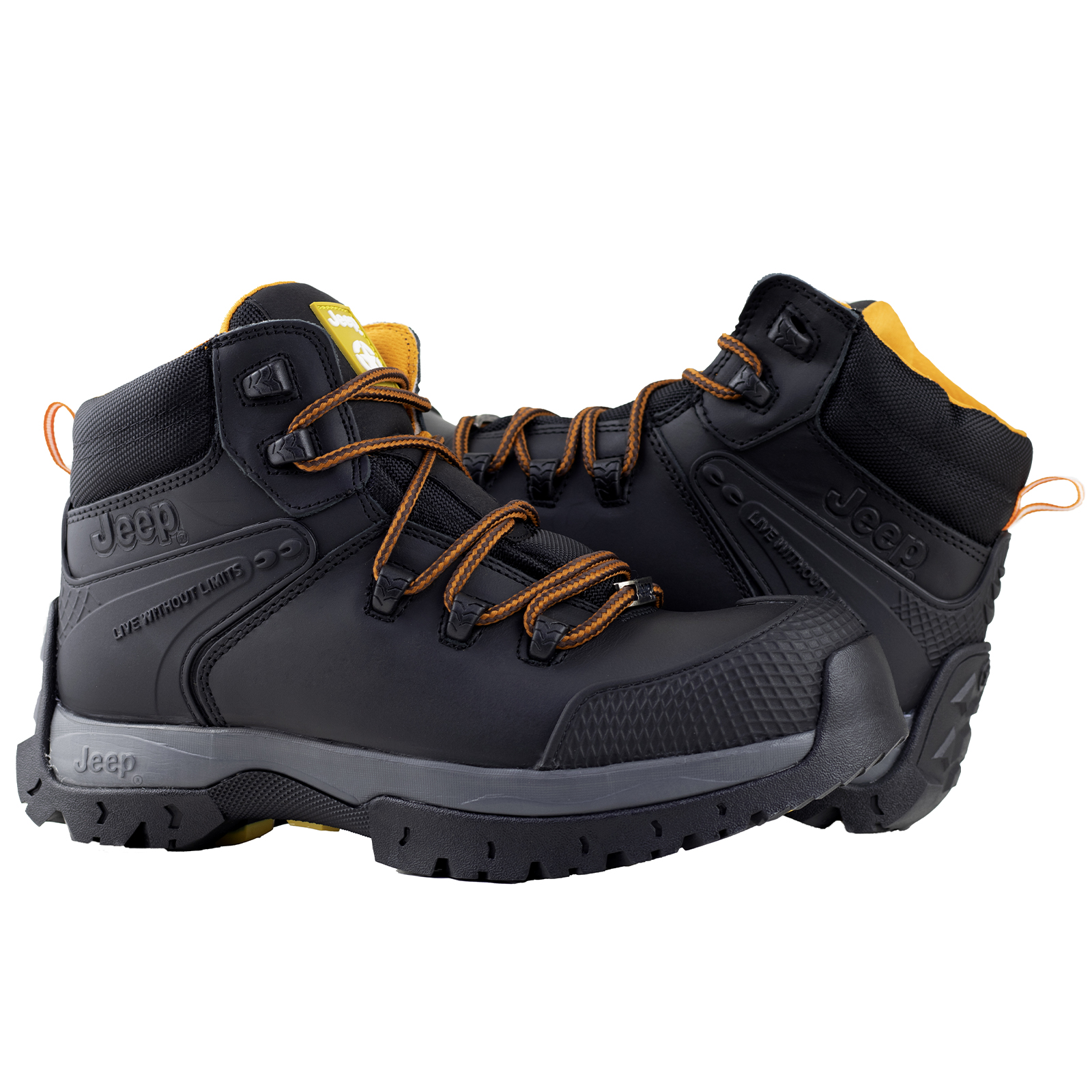 BOTA INDUSTRIAL CASQUILLO DE HOMBRE JEEP 3560 NEGRO NARANJA