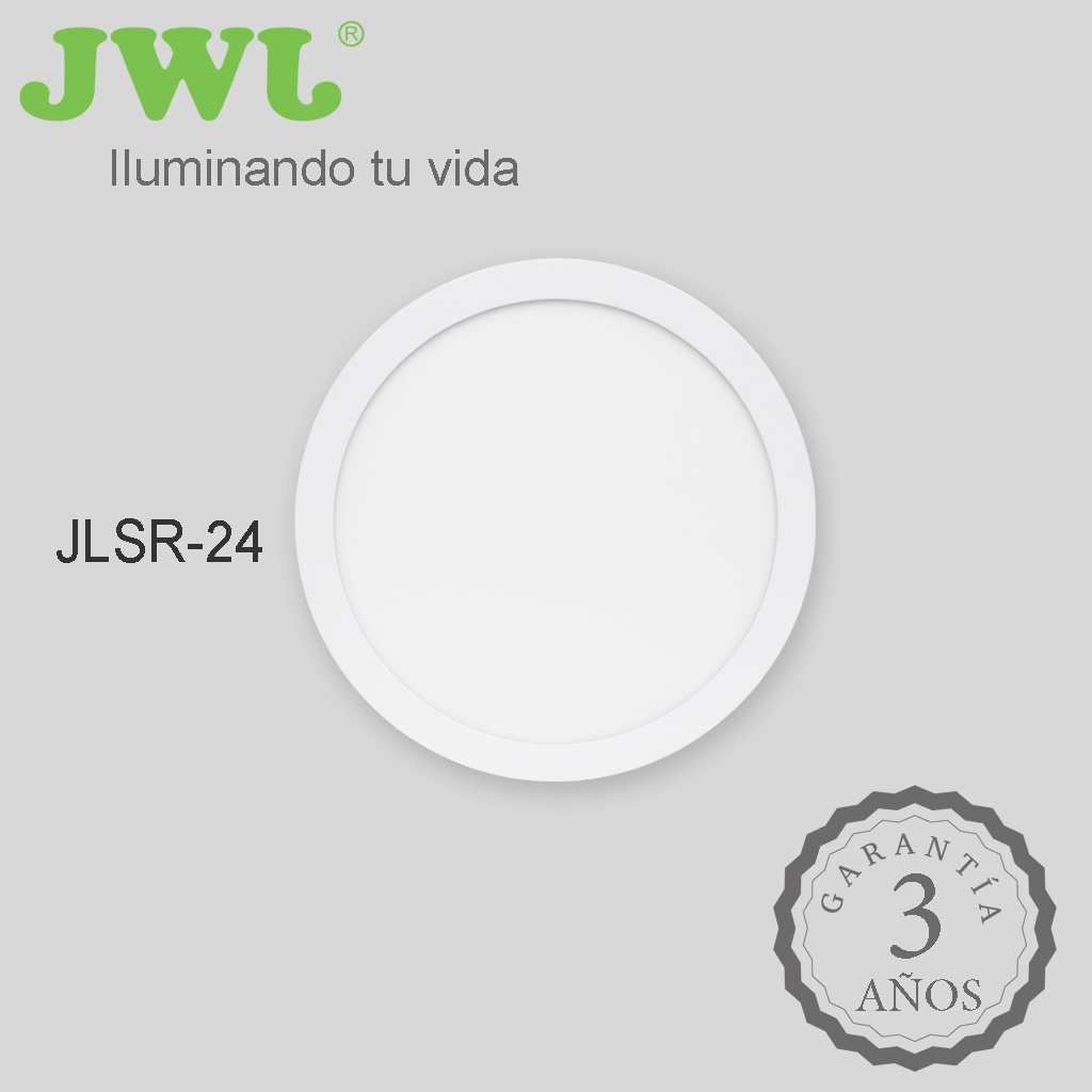 Lampara led de sobreponer redonda luz blanca 24w marca jwj