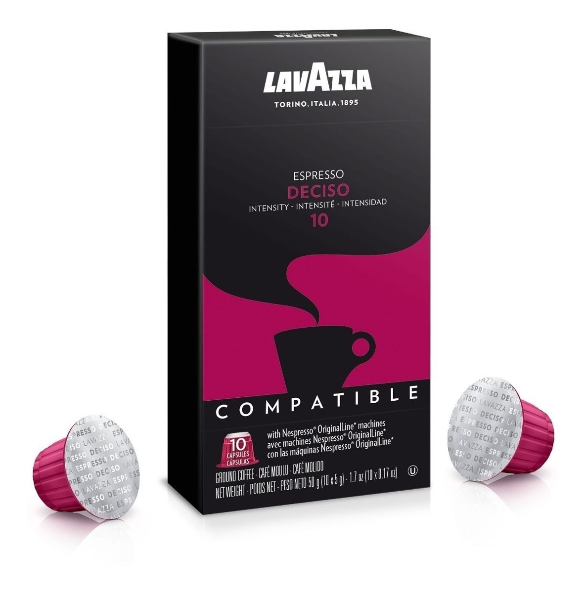 Cápsula Lavazza Compatible Nespresso ® Deciso Espresso 60 Pz