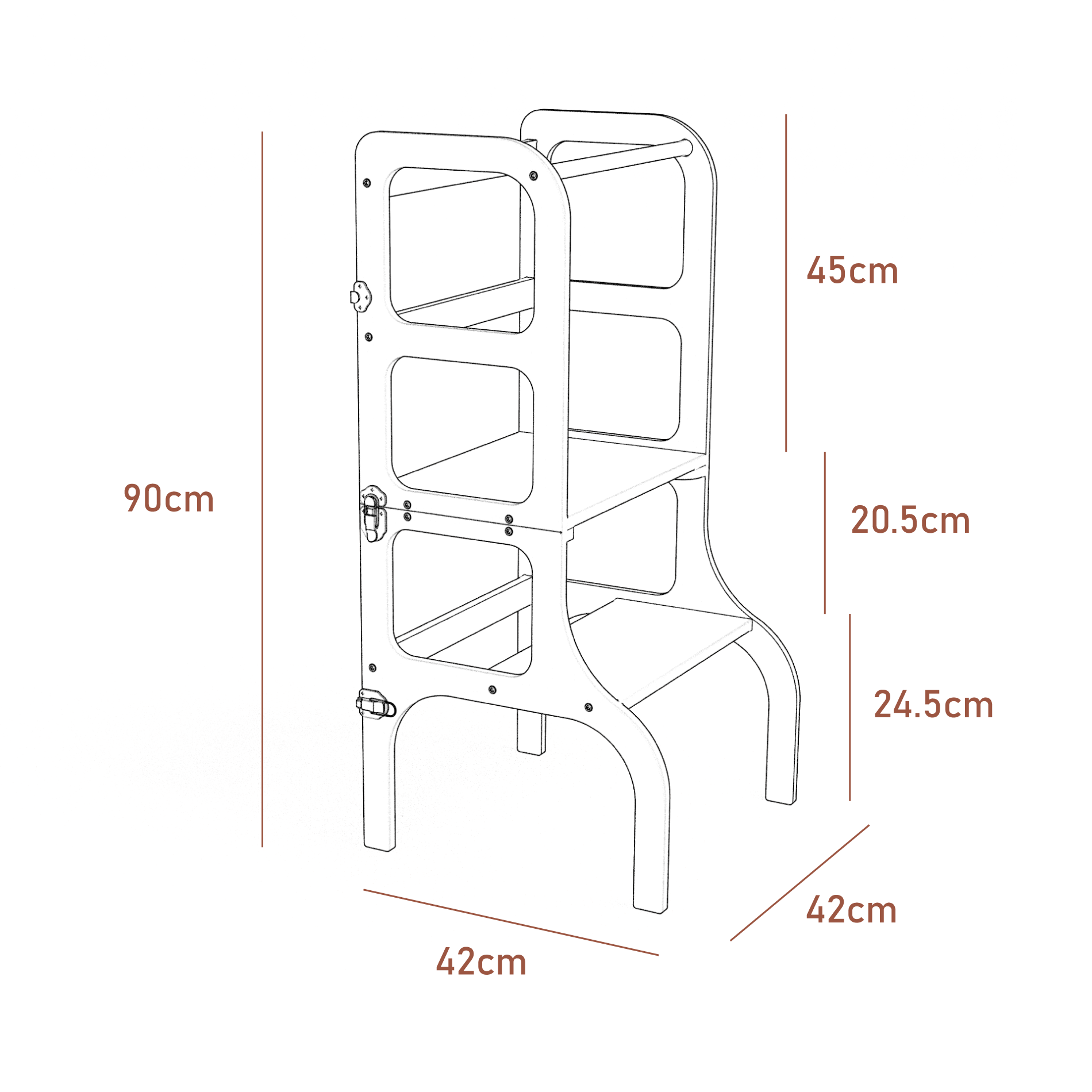 Torre de aprendizaje Montessori y mesa con banquito para niños de 1 a 4 añitos
