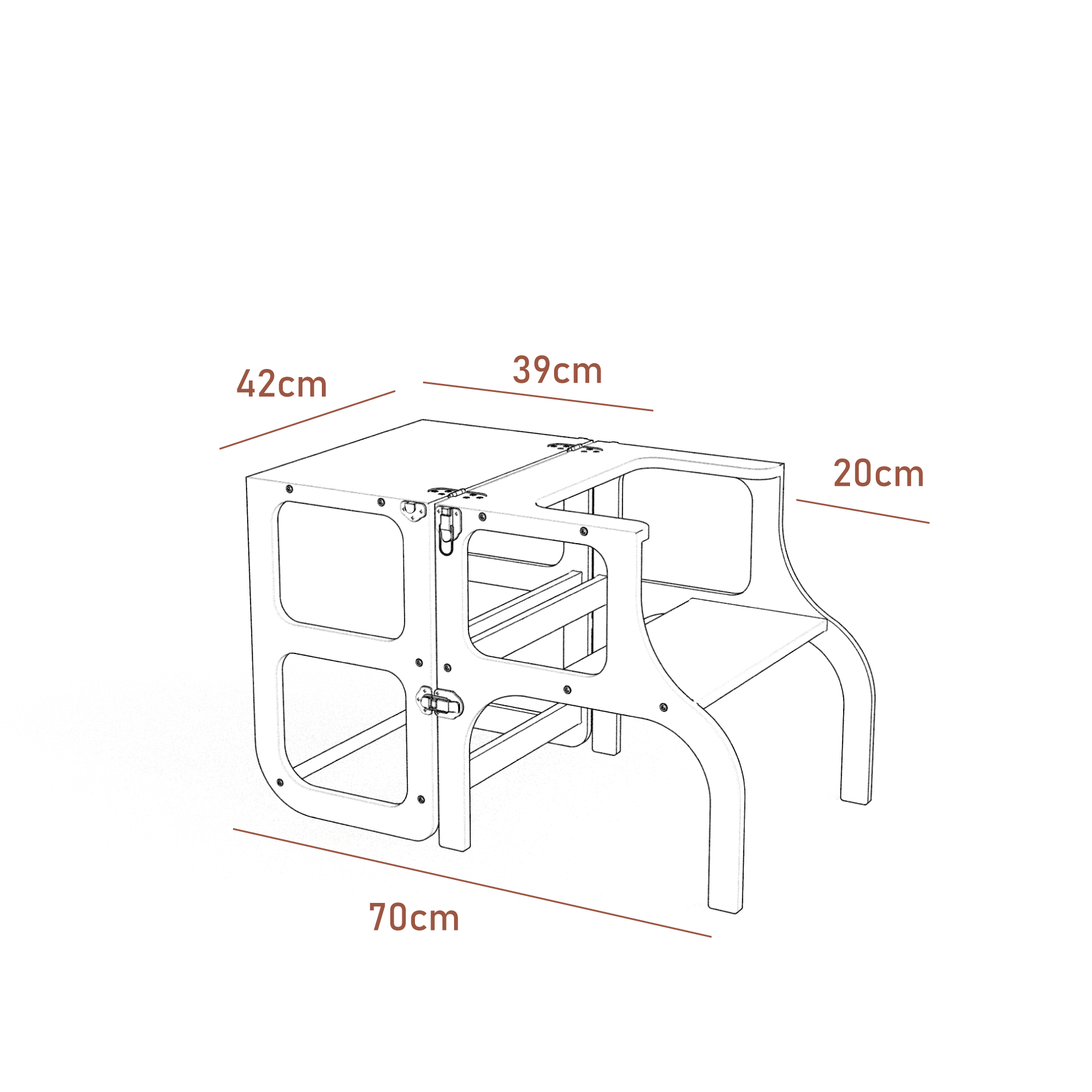 Torre de aprendizaje Montessori y mesa con banquito para niños de 1 a 4 añitos