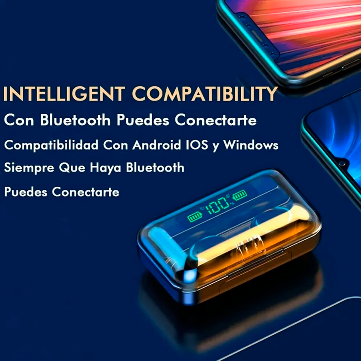 Audífonos Inalámbricos F9 8d Bluetooth 5.0 Tws Deportivos Auriculares Impermeables Manos Libres