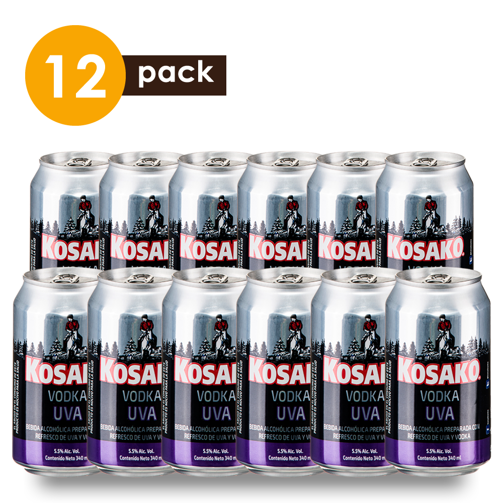 Vodka Kosako Uva 340 ml 12 Pack