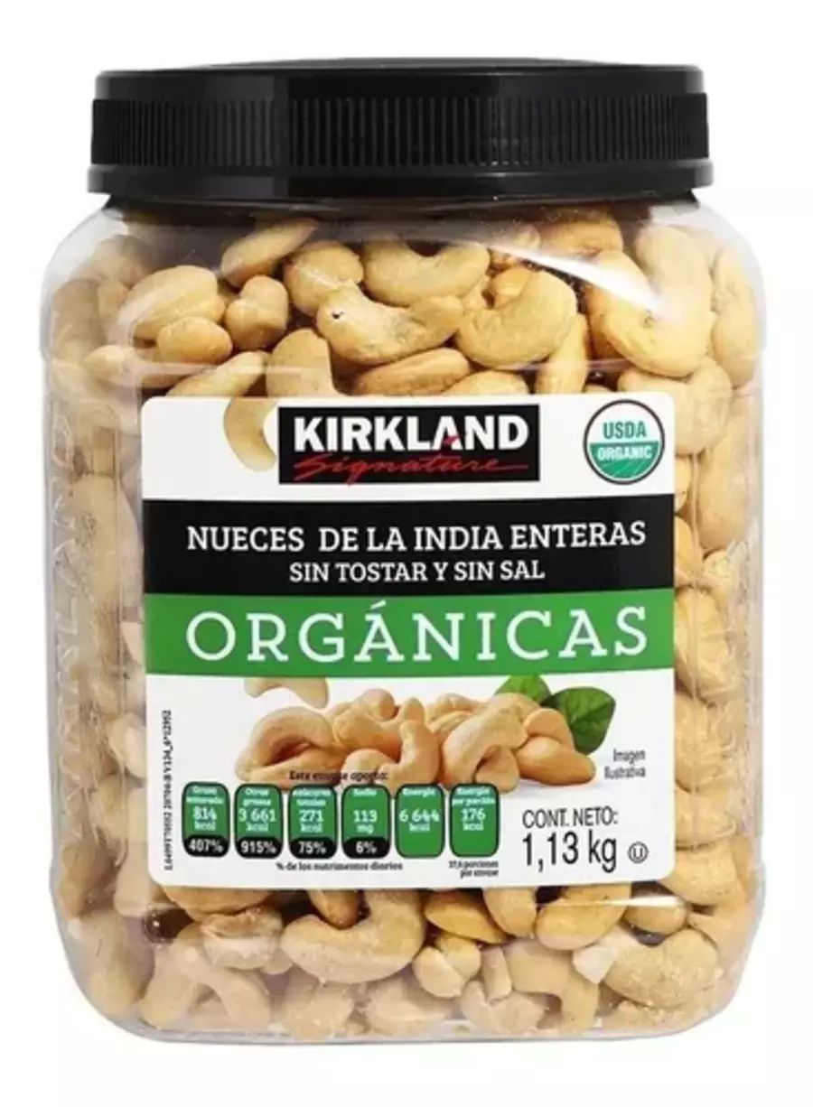 Nueces De La India Orgánicas Sin Sal Y Sin Tostar 1.13 Kg