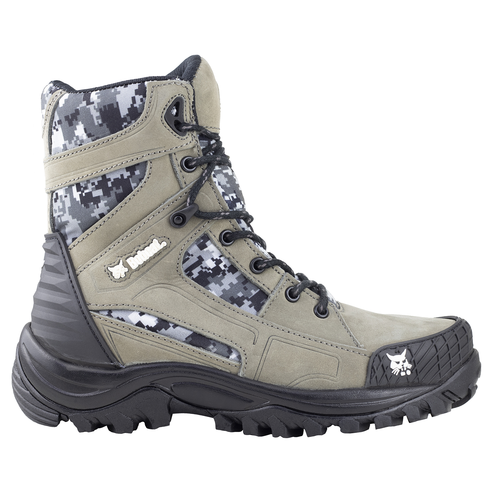 BOTA DIELÉCTRICA INDUSTRIAL DE TRABAJO CON CASQUILLO DE POLIAMIDA BOBCAT B1303 GRIS