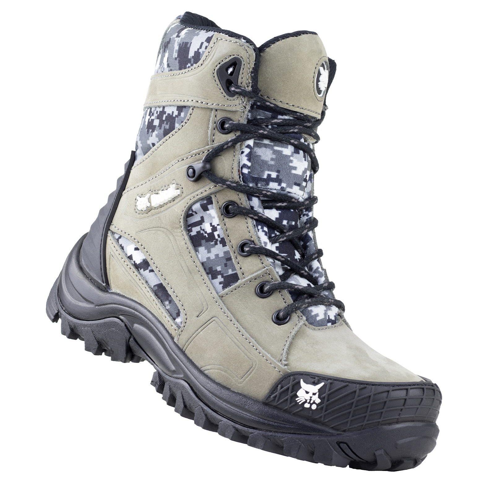 BOTA DIELÉCTRICA INDUSTRIAL DE TRABAJO CON CASQUILLO DE POLIAMIDA BOBCAT B1303 GRIS