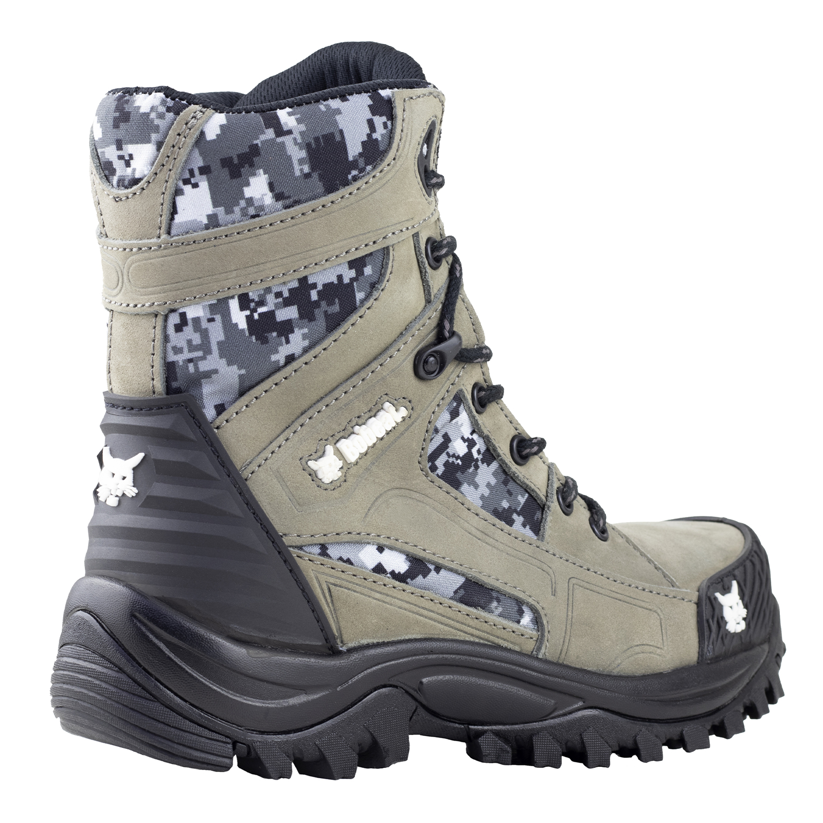 BOTA DIELÉCTRICA INDUSTRIAL DE TRABAJO CON CASQUILLO DE POLIAMIDA BOBCAT B1303 GRIS