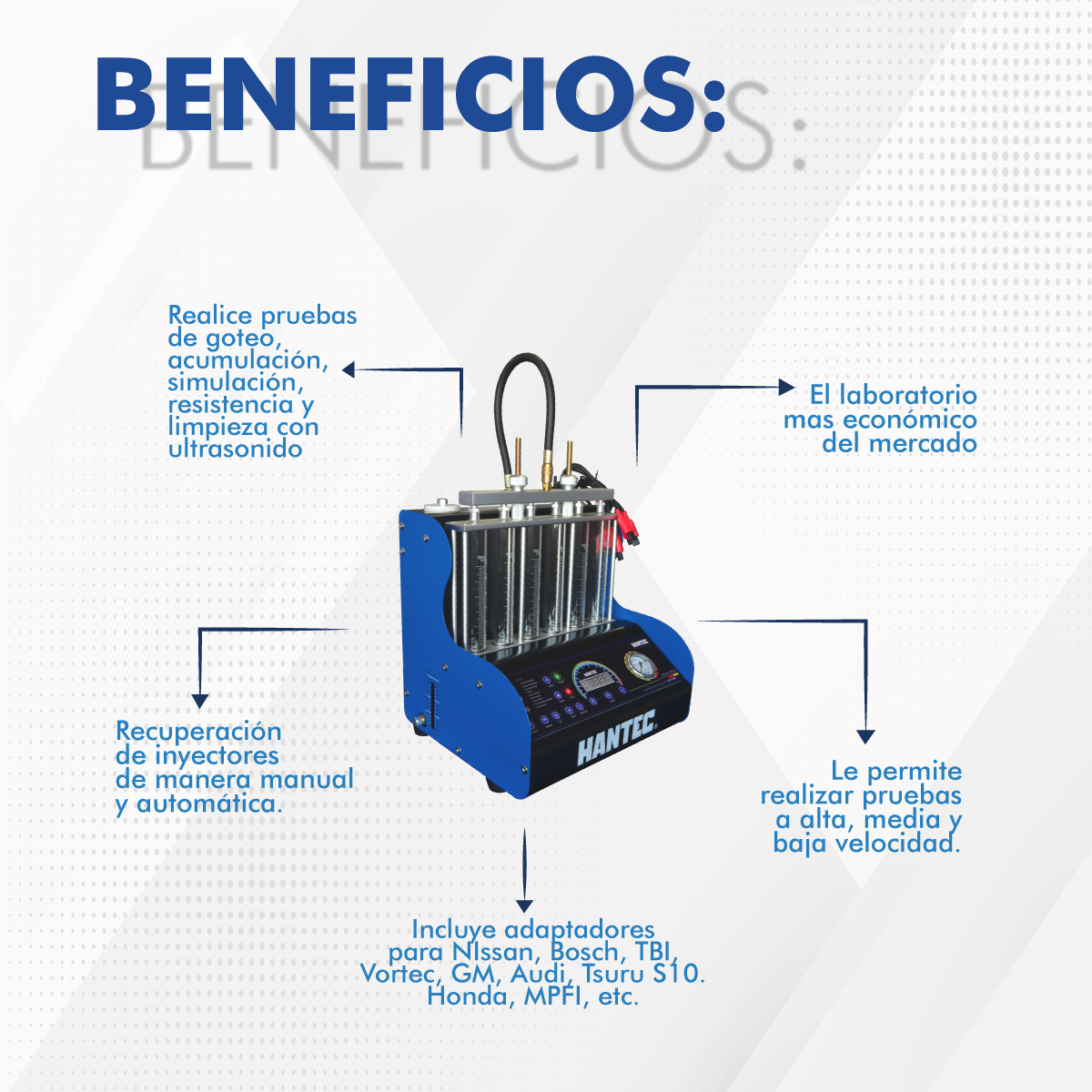 Laboratorio Inyectores 6 Probetas Hantec Automatico