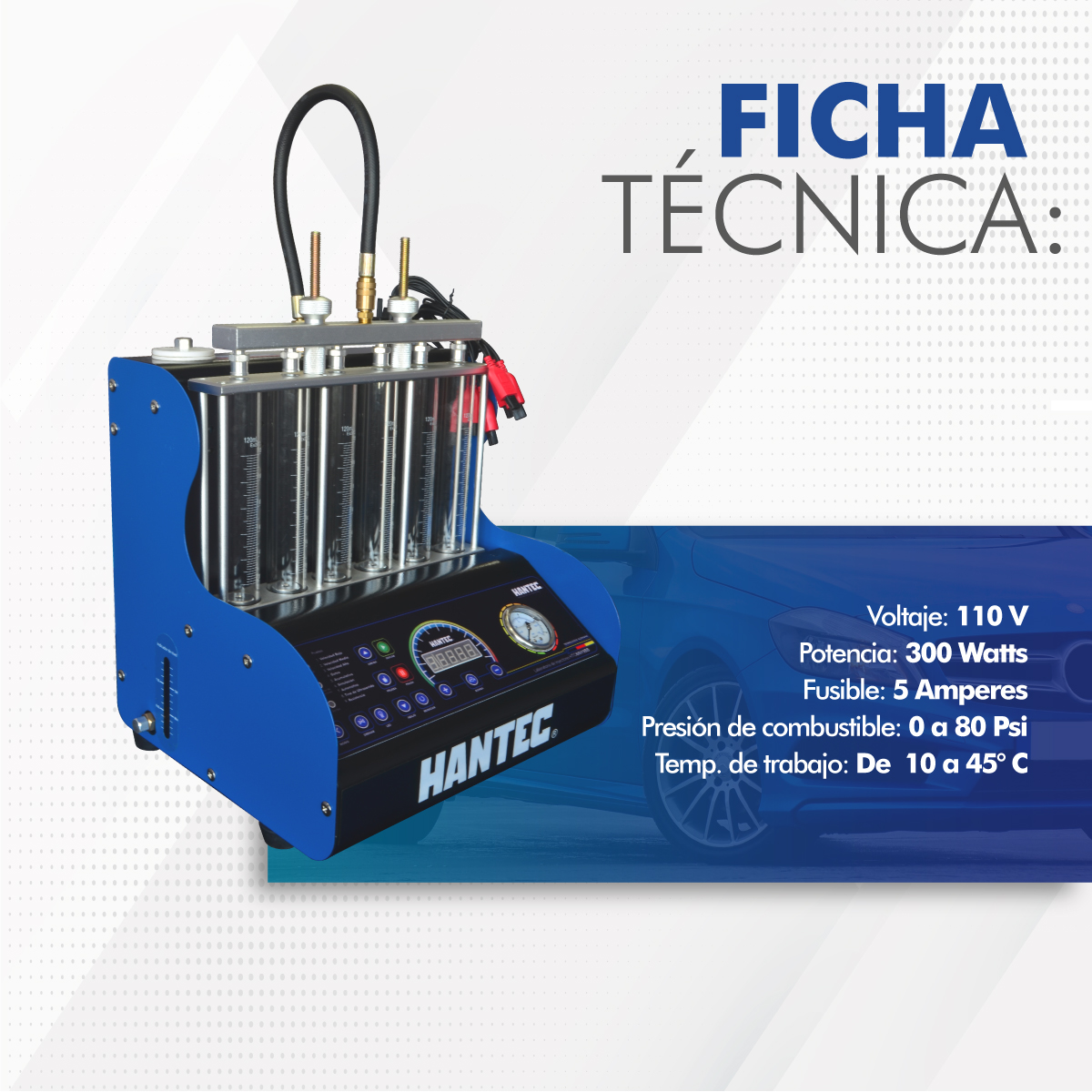 Laboratorio Inyectores 6 Probetas Hantec Automatico