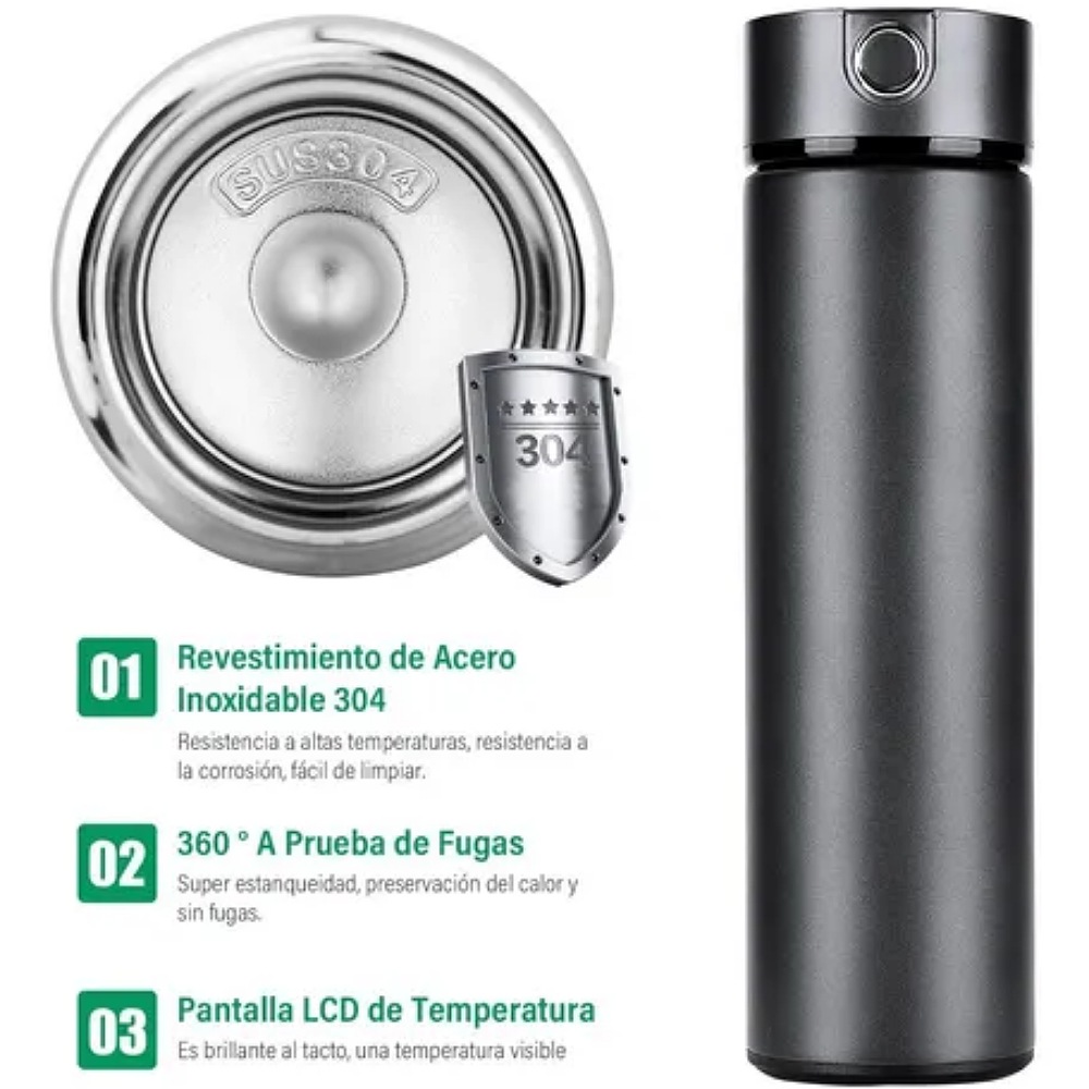 Termo Deportivo Inteligente De Acero Inoxidable 500ml