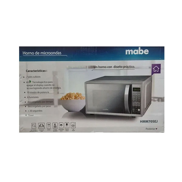 Horno De Microondas Mabe Gris Espejo Muy Elegante Hmm70sej