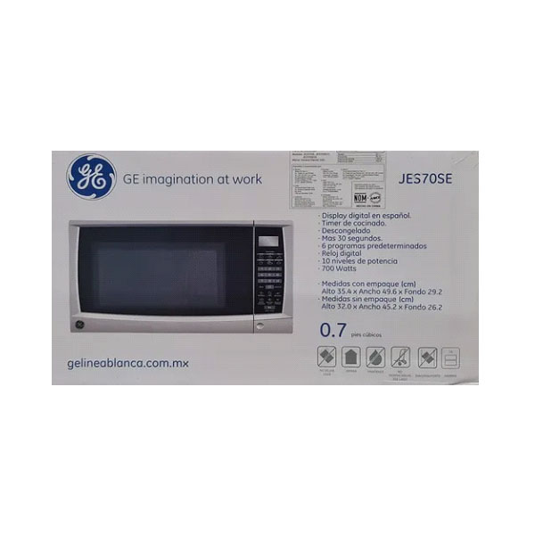 Horno De Microondas Ge Gris De .7 Pies Jes70se