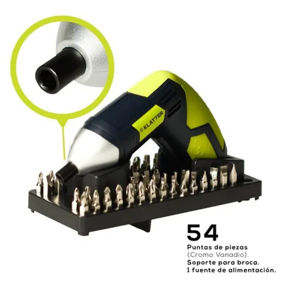 Atornillador Eléctrico - Klatter - Inalámbrico 3.6v