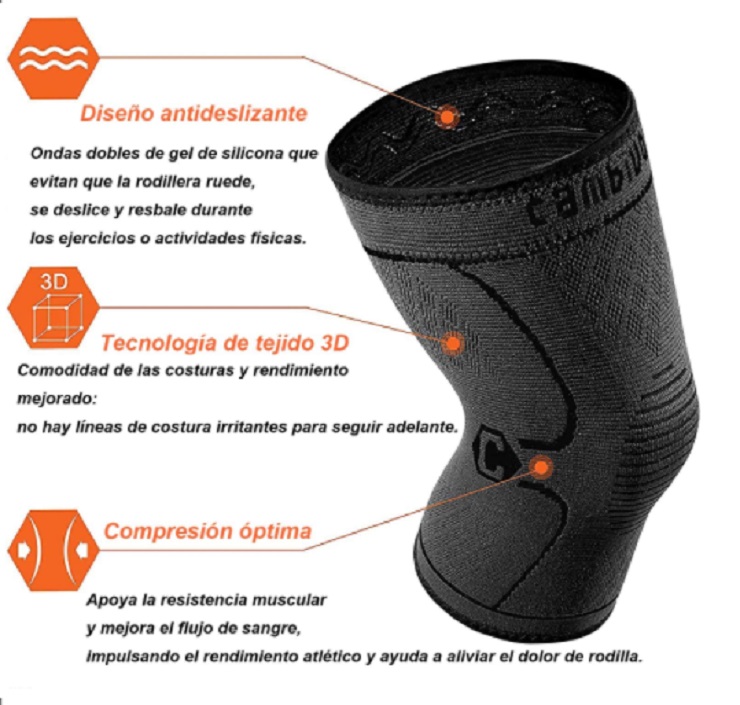 Par de Rodilleras de Compresión Elastica Talla Xl 
