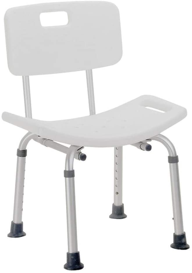 Silla Para Baño Ducha Segura, Cómoda Antidezlizante con Respaldo, Soporte 150 kg, Altura Ajustable, Banco Para Ducha Tina Regadera | Accesorios para Baño Adulto Mayor Discapacidad Embarazada 